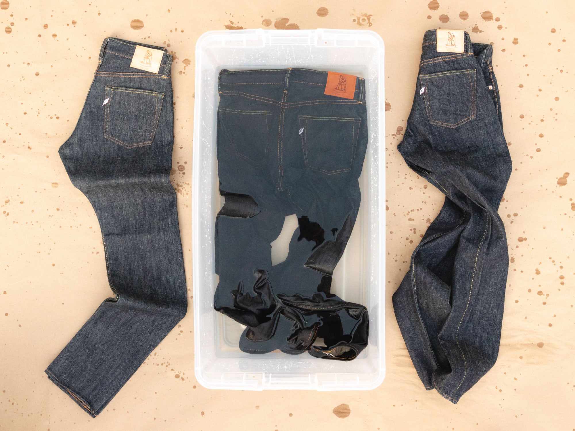 unsanforized denim before and after