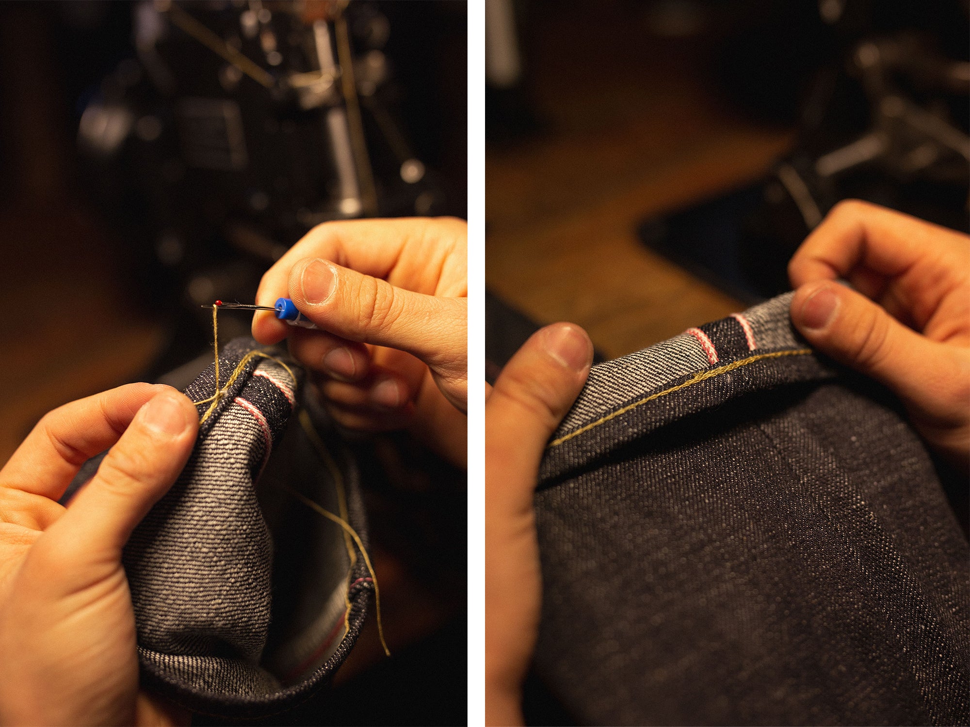 tye and close chainstitch hemming