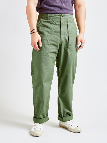 Fatigue Pants in Olive Cotton Ripstop – Blue Owl Workshop