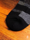 Patchwork Crew Sock in Black