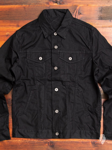 Modified Type-3 Jacket in Black Waxed Canvas