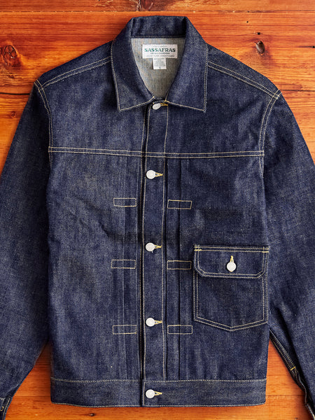 14oz Selvedge Denim Gardener R Jacket in Indigo