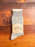 "Go Hemp" Low Gauge Pile Crew Sock in Grey