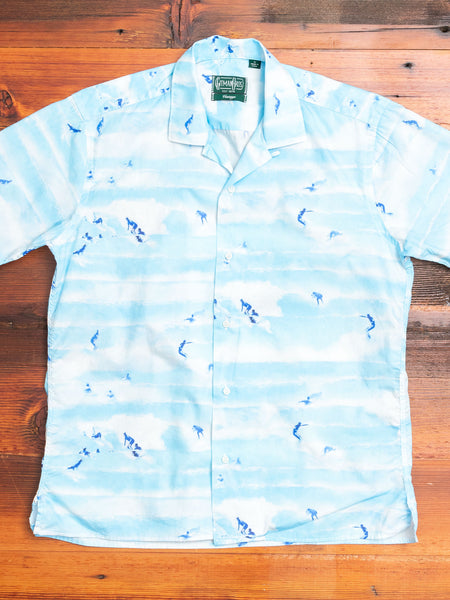 Rockaway Beach Camp Shirt in Blue