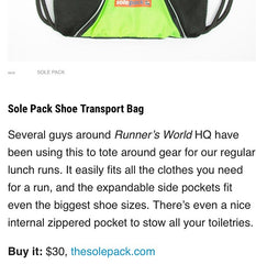 Runner's World packs with Solepack
