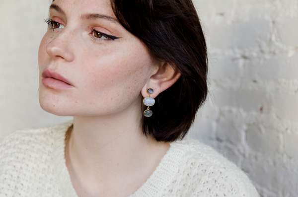 Darra Earrings - Moonstone