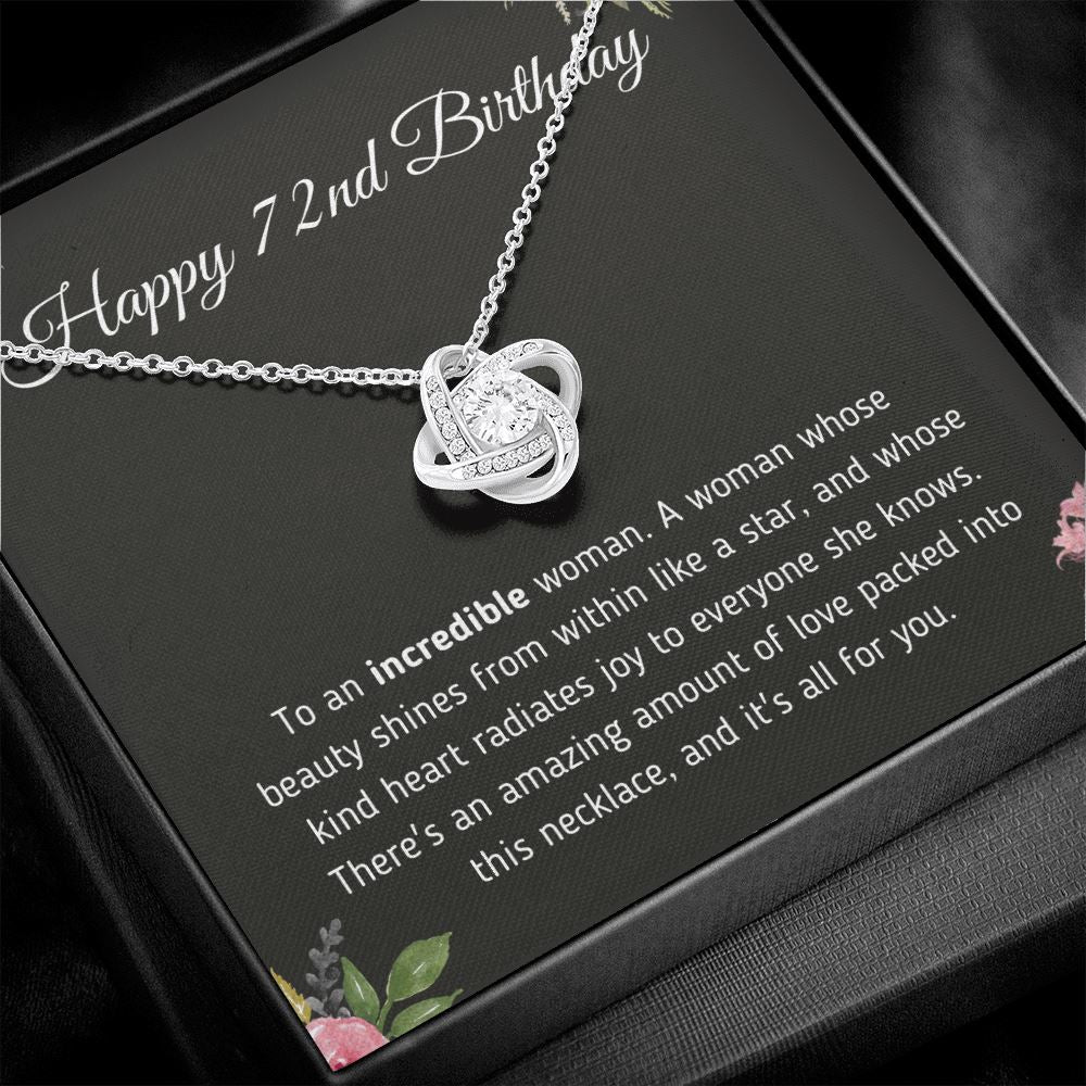 Happy 72nd Birthday Necklace Jewelry