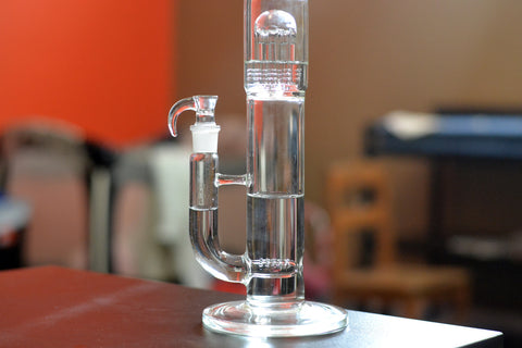 scientific bong filled with water