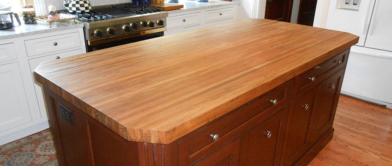 Custom teak countertop