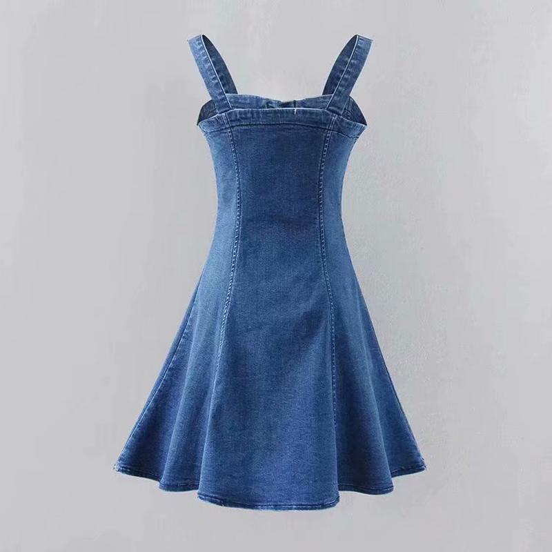 denim a line dress