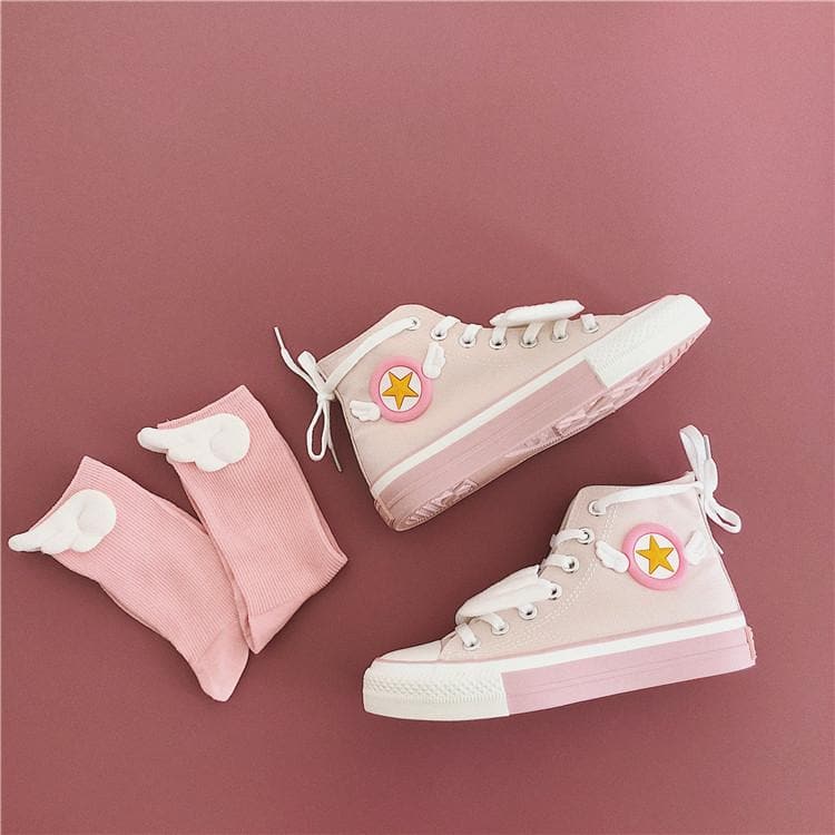 canvas shoes pink