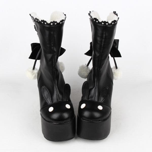 Kawaii Rabbit Ear Lolita Short Boots 