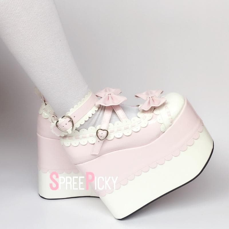 pink platform shoes