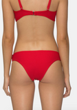 Ali Ribbed Swim Bottom Viking Red