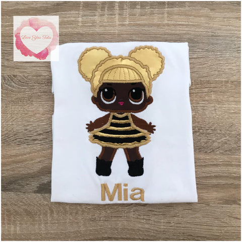 Embroidered Queen B LOL doll design