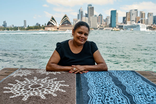 Aboriginal Design Floormat - Collecting Pippis - Bibi Barba