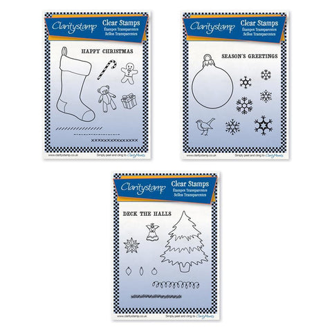 Christmas Stocking, Bauble & Tree + MASKS Unmounted Stamp Sets Bundle