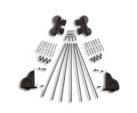 SWIVEL ROLLING W/BRAKE LADDER HARDWARE KIT OIL RUBBED BRONZE