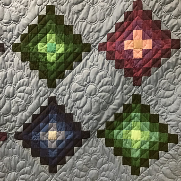 Queen Size Quilt, "Postage Stamp" Pattern, Lizzie Shetler, DeKalb Junction, NY