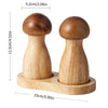 Solid Wood Mushroom Grinder Set