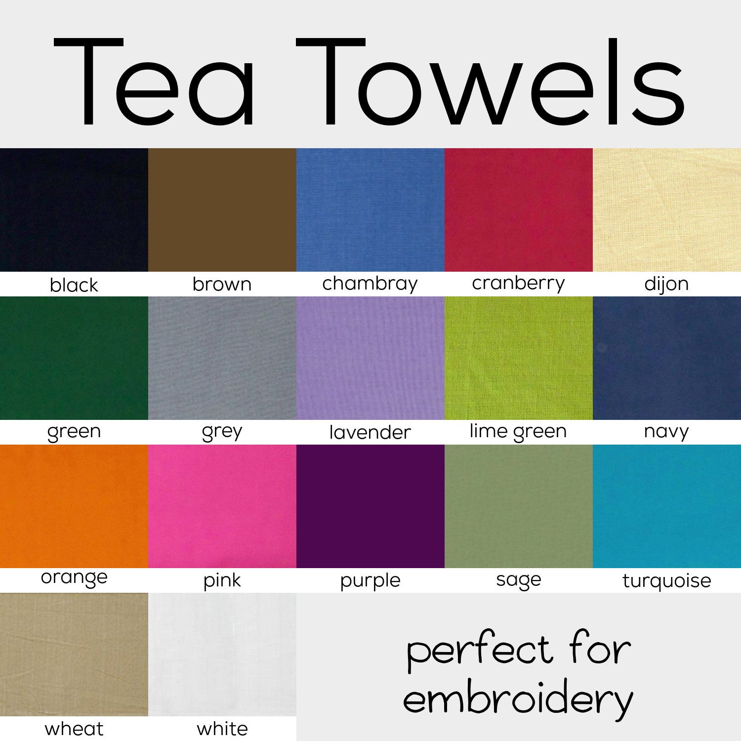 colorful tea towels