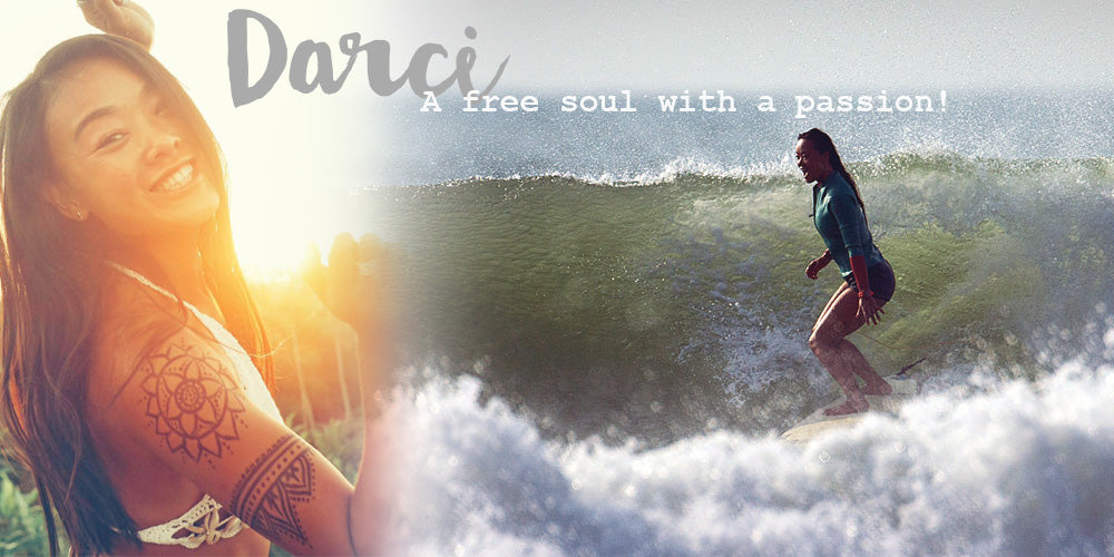 Beachcuties Boutique interview with surfer girl Darci Liu about her love for the ocean, beach clean ups and ocean conservation. 
