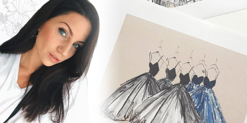 Interview with Swedish fashion illustrator Emma Hanson at Beachcuties Boutique. 