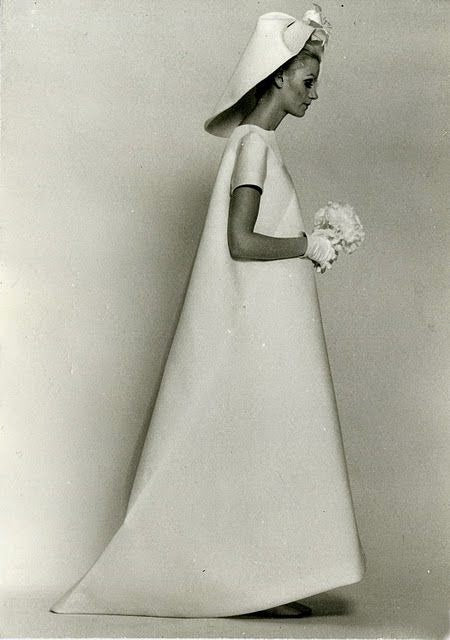 Balenciaga wedding dress 1968 minimalist style example