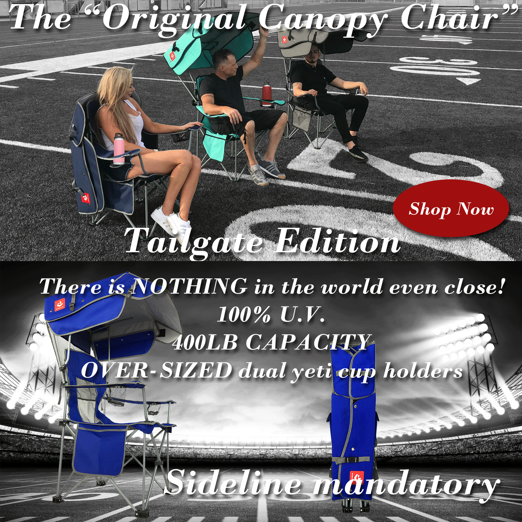 original canopy chair tailgate edition