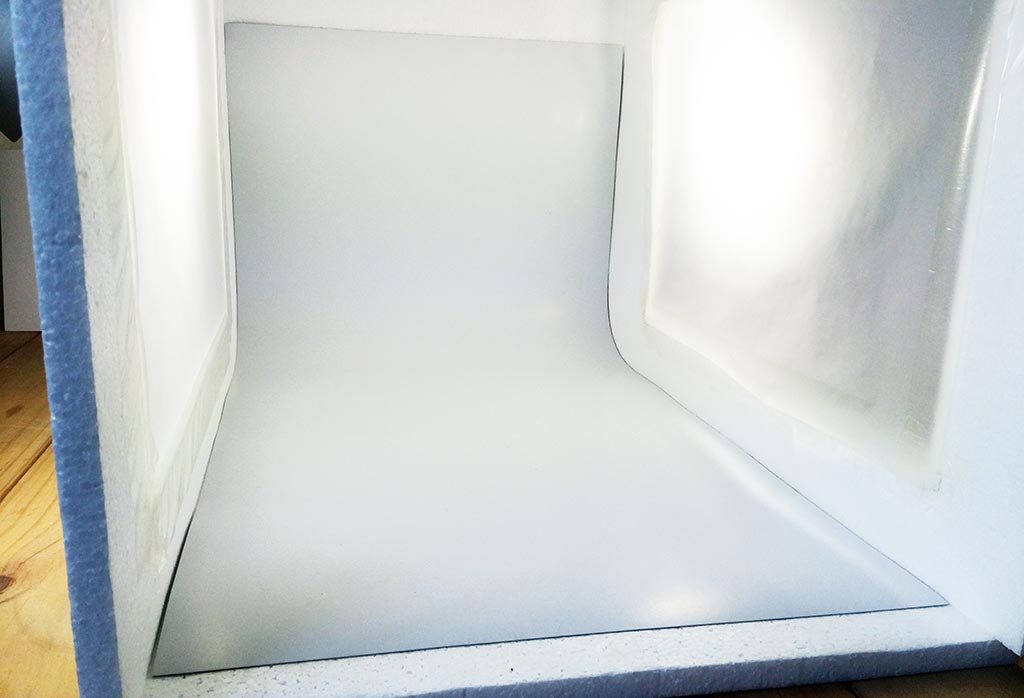 Product photography light box infinite curve