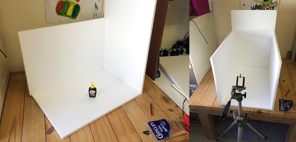 Product Photography Box being stuck together