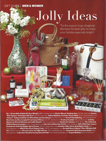 Read celebrate magazine news feature of the best gift ideas and featuring Robert Matthew handbags and purses.