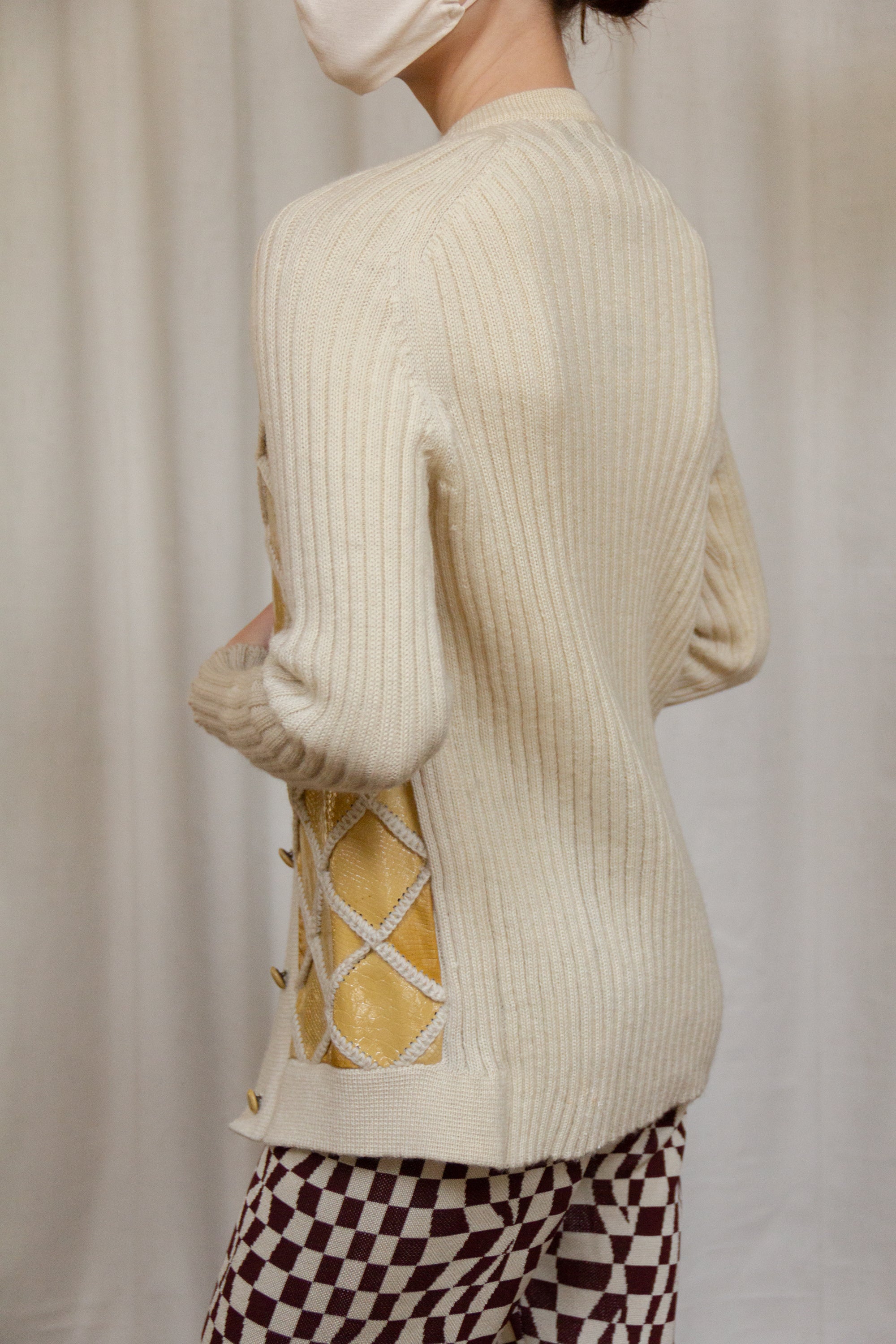 1960s Italian Python Knit Cardigan