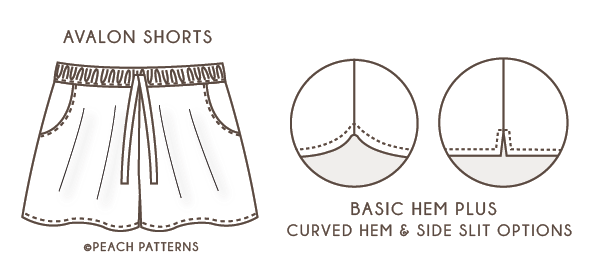 Peach Patterns Avalon Shorts for Women PDF Sewing Pattern