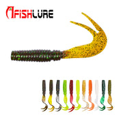 3" Forked Tail Grub Soft Plastic 3.3g 8pc