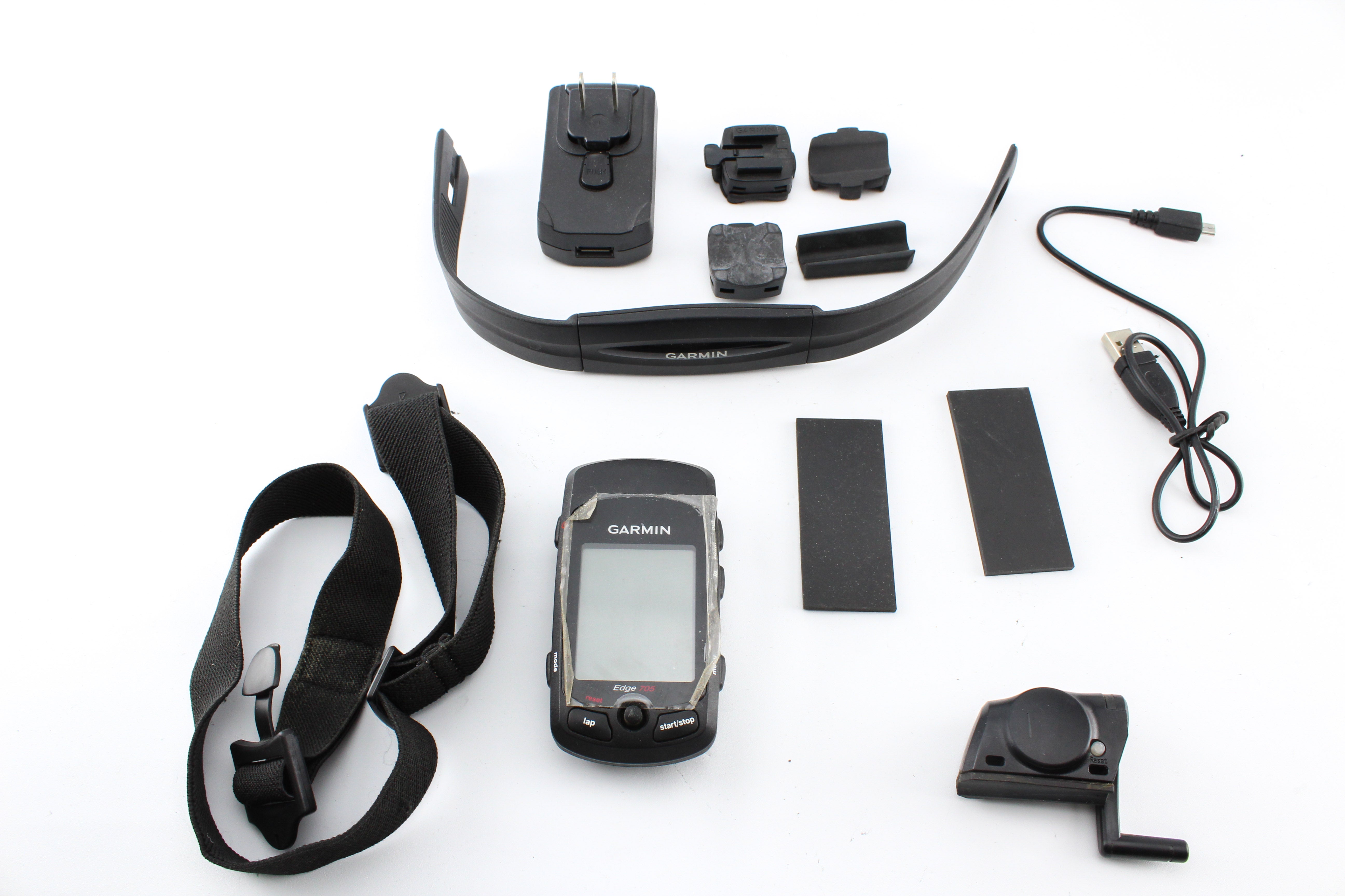 USED Garmin Edge 705 Bundle Heartrate Monitor GPS Cadence Sensor