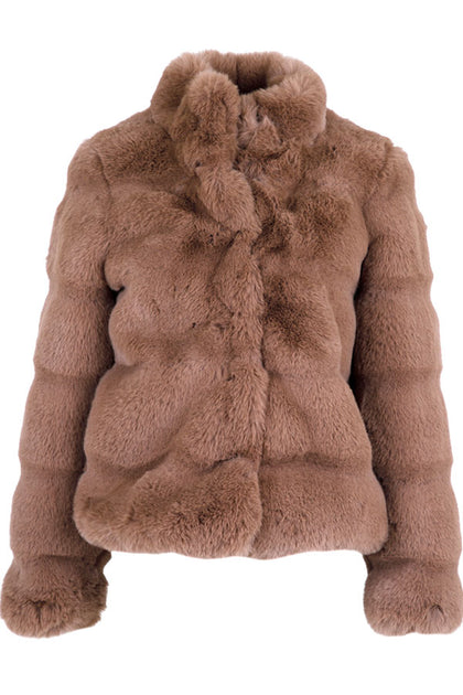 rent mild Hysterisk Caja Faux Fur Jacket | Dusty Taupe | Jakke fra Neo Noir – Lisen.dk