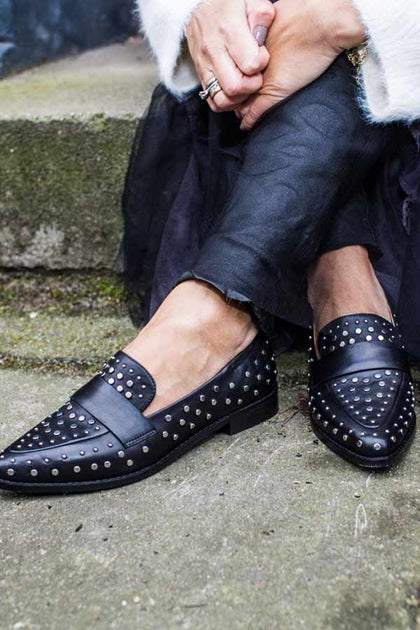 Molly Leather | | Loafers med nitter fra Copenhagen Shoes – Lisen.dk