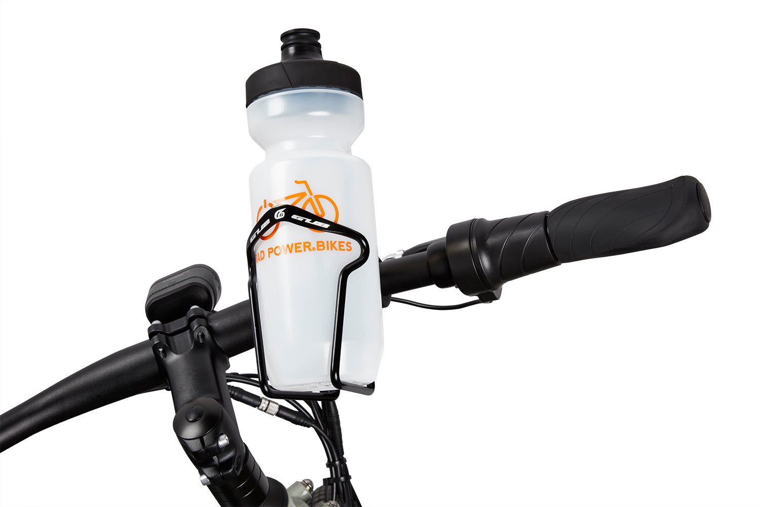 A Rad Power Bikes 22 ounce water bottle.