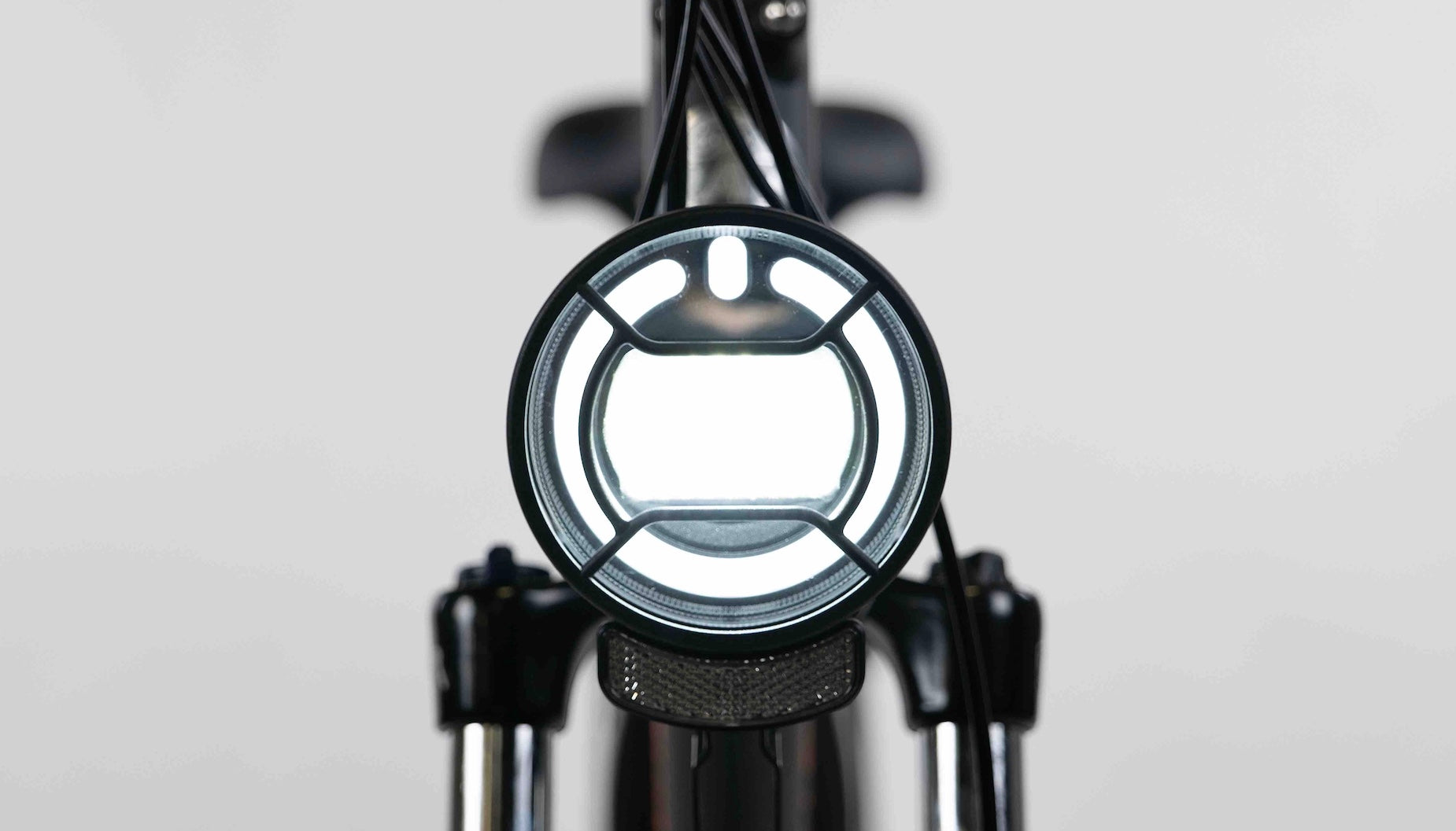 A close-up of the RadRunner Plus premium LED halo headlight.