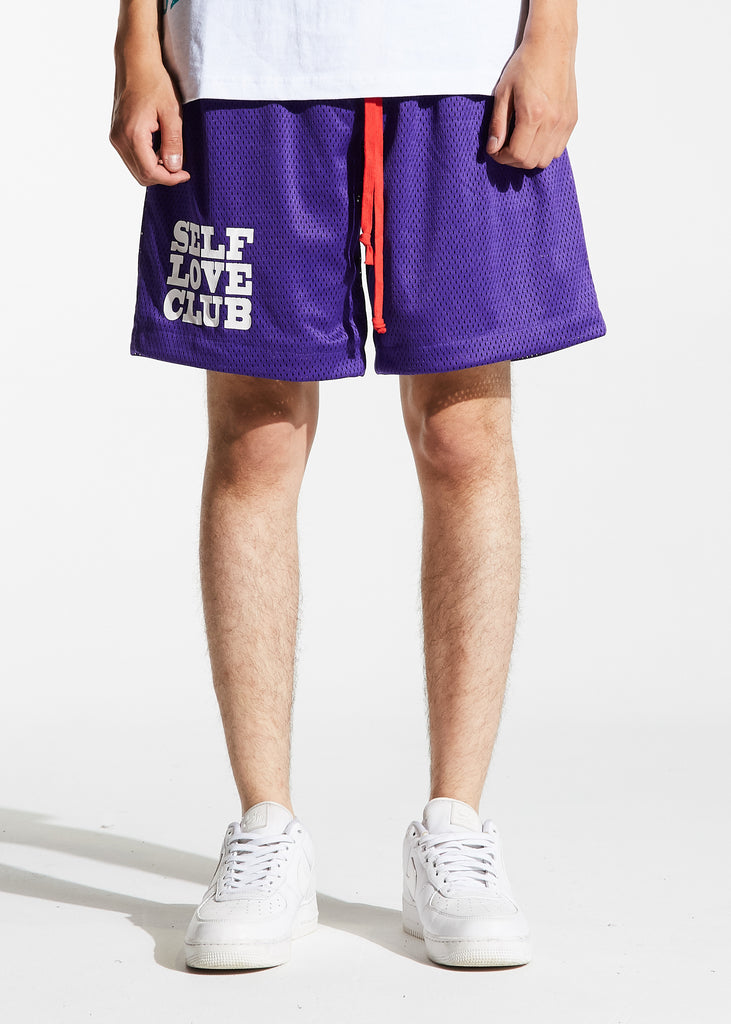 purple basketball shorts