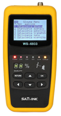 Satlink WS 6933 DVB-S/S2 FTA C & KU Band Digital Satellite Finder Meter