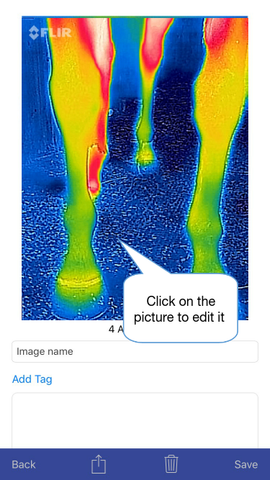 Thermafy user guide, how to edit photo when in job