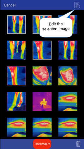 Thermafy user guide, how to edit photo