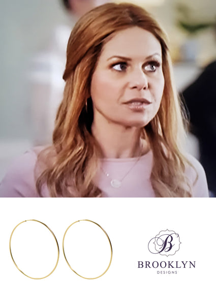 Candace-Cameron-Bure-gold-hoop-earrings-Aurora-Teagarden-Mysteries