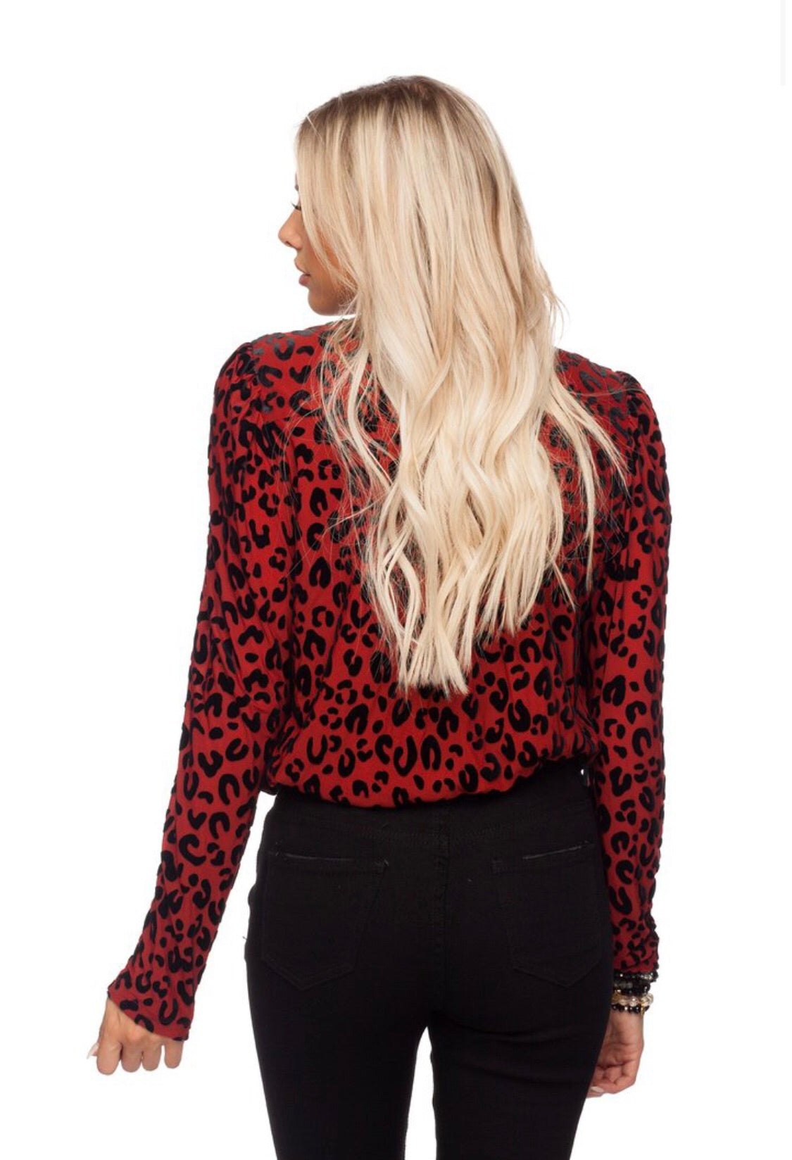 MELISSA RUST LEOPARD BODYSUIT