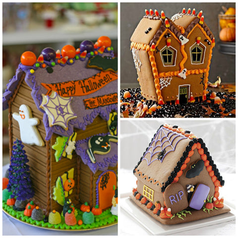 Cute and delicious ginger bread houses for halloween