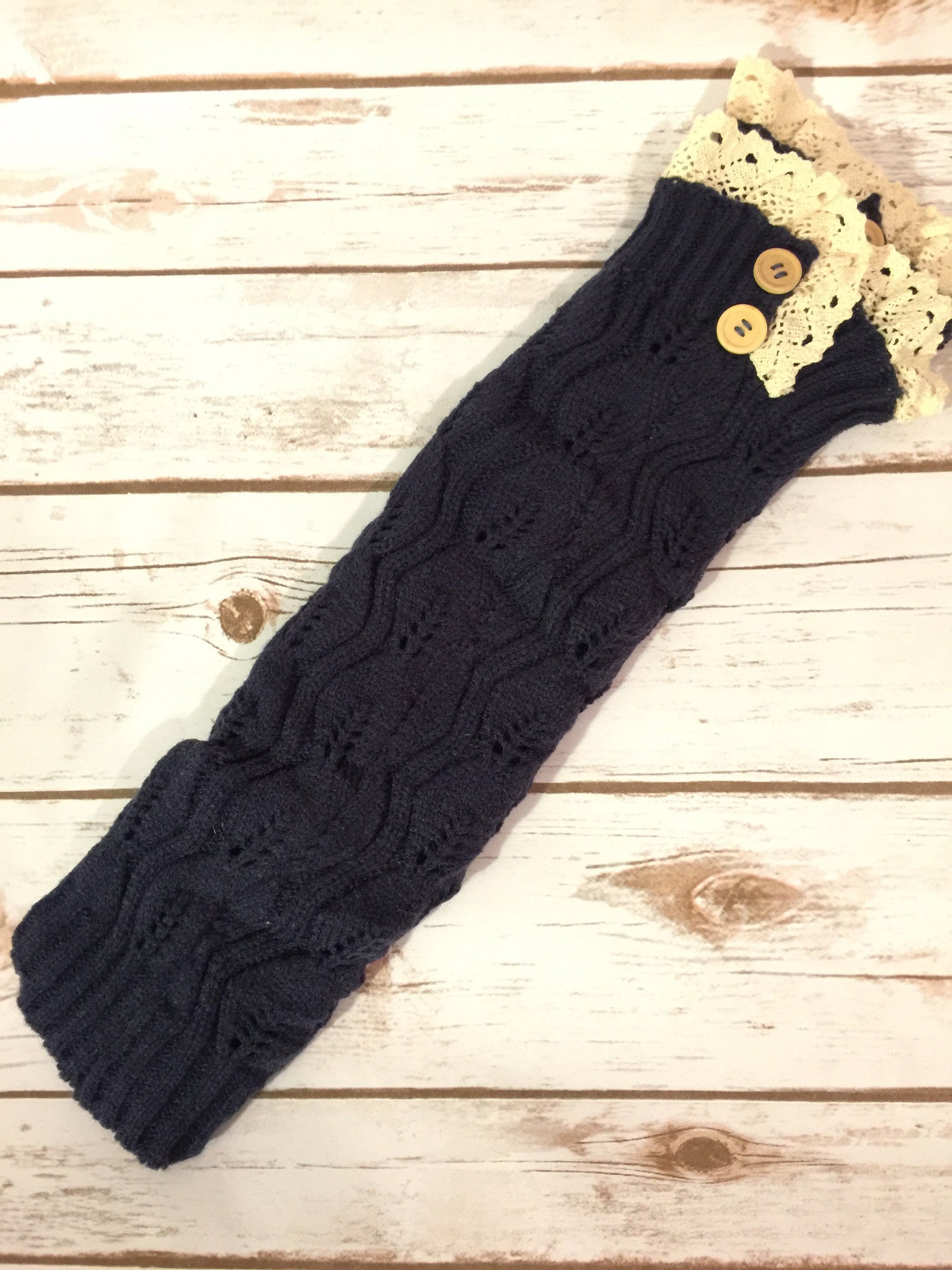 Cute and Cozy Leg Warmers- Navy