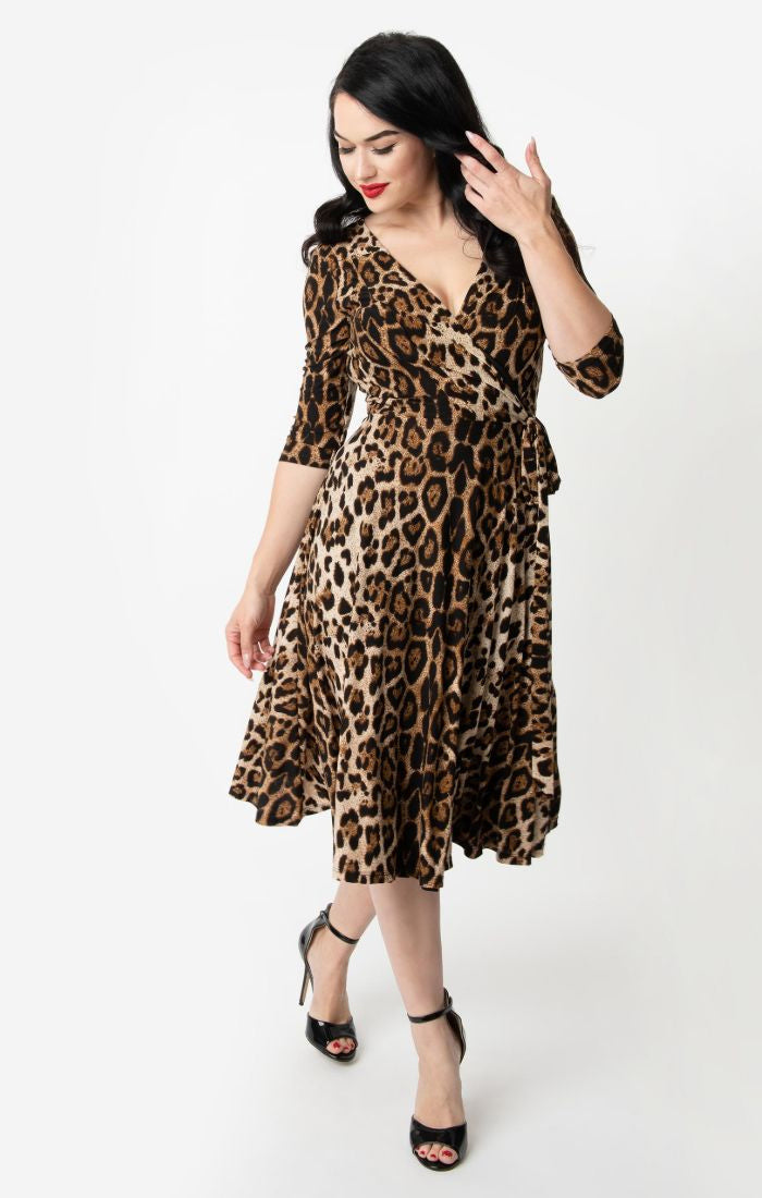 vintage leopard print dress