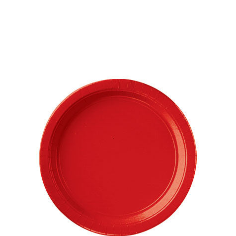 red disposable plates